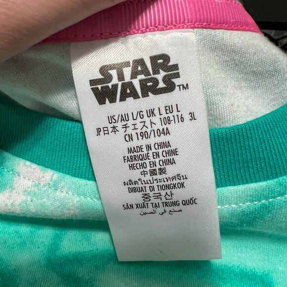 NEW Disney Star Wars Grogu Mandalorian Tie Dye T-Shirt Green - Picture 7 of 7